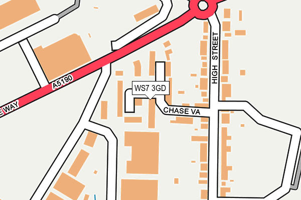 WS7 3GD map - OS OpenMap – Local (Ordnance Survey)