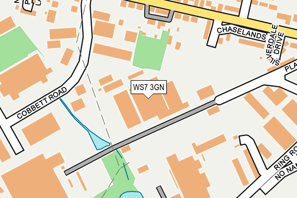 WS7 3GN map - OS OpenMap – Local (Ordnance Survey)