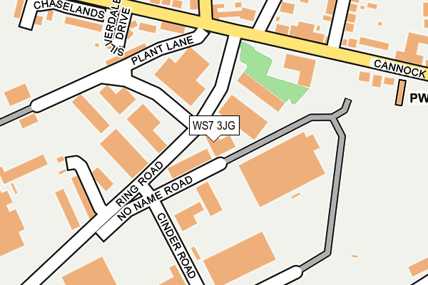 WS7 3JG map - OS OpenMap – Local (Ordnance Survey)