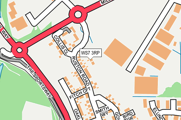 WS7 3RP map - OS OpenMap – Local (Ordnance Survey)