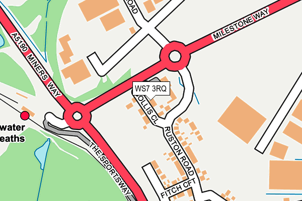 WS7 3RQ map - OS OpenMap – Local (Ordnance Survey)