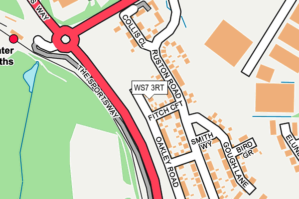 WS7 3RT map - OS OpenMap – Local (Ordnance Survey)