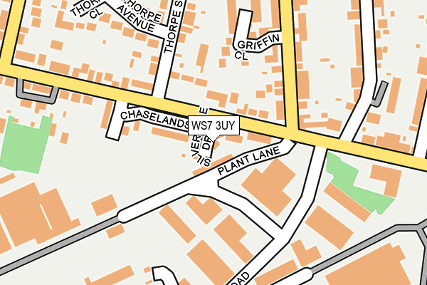 WS7 3UY map - OS OpenMap – Local (Ordnance Survey)