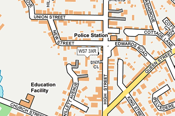 WS7 3XR map - OS OpenMap – Local (Ordnance Survey)