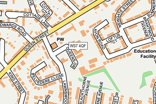 WS7 4QF map - OS OpenMap – Local (Ordnance Survey)