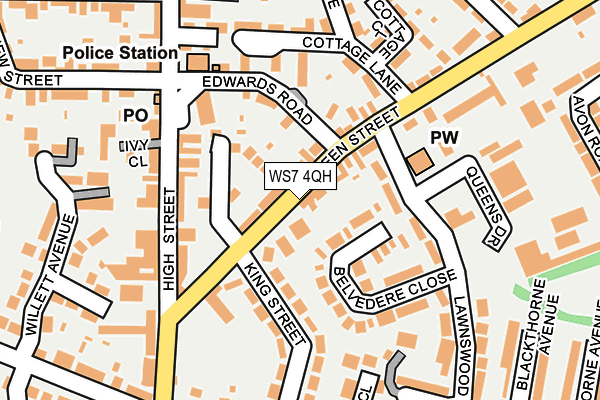 WS7 4QH map - OS OpenMap – Local (Ordnance Survey)