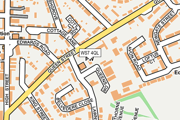 WS7 4QL map - OS OpenMap – Local (Ordnance Survey)