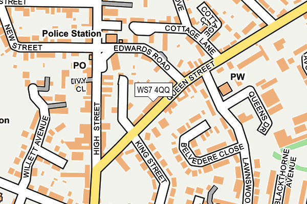 WS7 4QQ map - OS OpenMap – Local (Ordnance Survey)