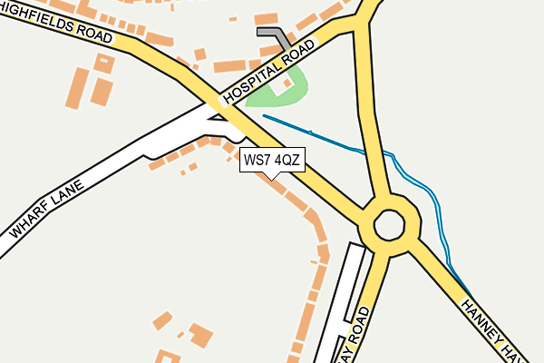 WS7 4QZ map - OS OpenMap – Local (Ordnance Survey)