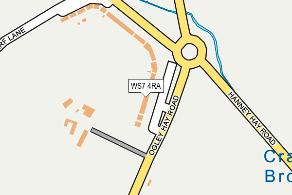WS7 4RA map - OS OpenMap – Local (Ordnance Survey)