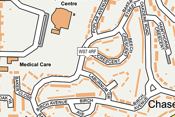 WS7 4RF map - OS OpenMap – Local (Ordnance Survey)