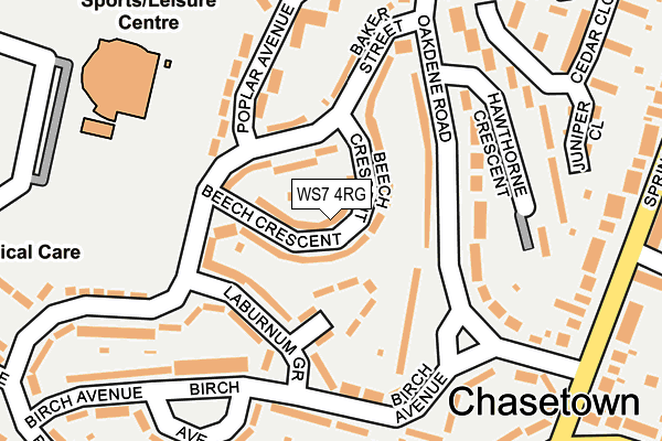 WS7 4RG map - OS OpenMap – Local (Ordnance Survey)