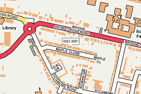WS7 4RP map - OS OpenMap – Local (Ordnance Survey)