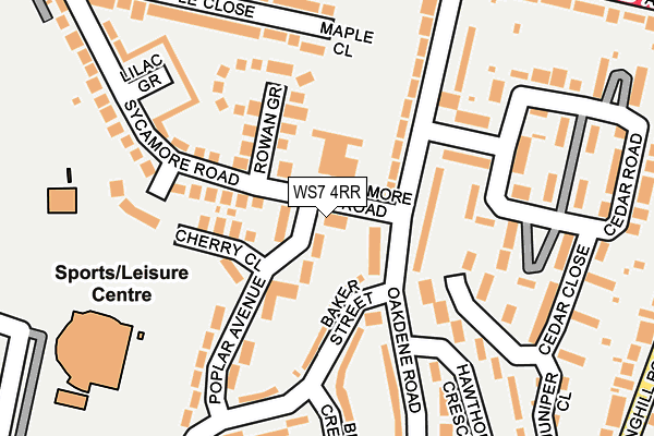 WS7 4RR map - OS OpenMap – Local (Ordnance Survey)