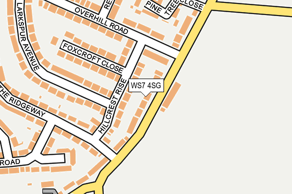 WS7 4SG map - OS OpenMap – Local (Ordnance Survey)