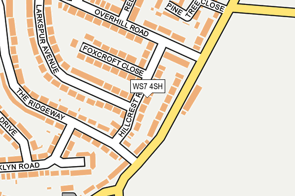 WS7 4SH map - OS OpenMap – Local (Ordnance Survey)