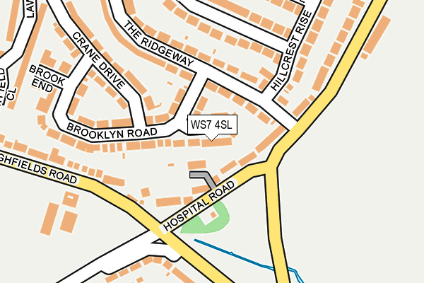 WS7 4SL map - OS OpenMap – Local (Ordnance Survey)