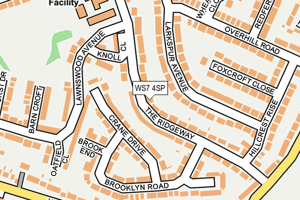 WS7 4SP map - OS OpenMap – Local (Ordnance Survey)