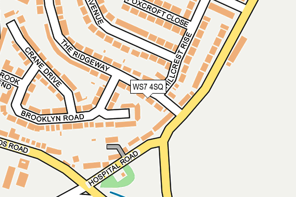 WS7 4SQ map - OS OpenMap – Local (Ordnance Survey)