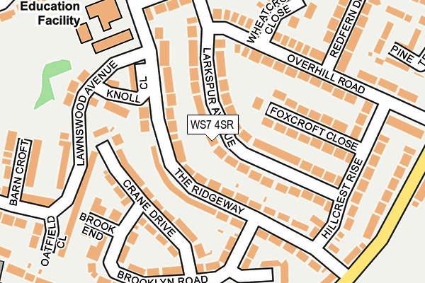 WS7 4SR map - OS OpenMap – Local (Ordnance Survey)