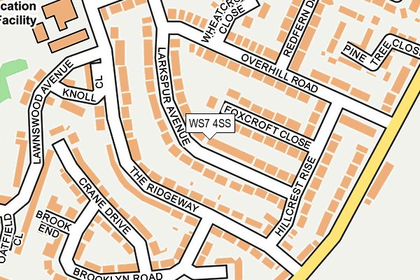 WS7 4SS map - OS OpenMap – Local (Ordnance Survey)