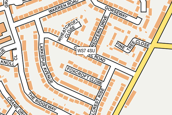 WS7 4SU map - OS OpenMap – Local (Ordnance Survey)