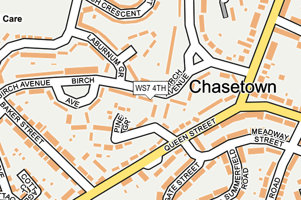 WS7 4TH map - OS OpenMap – Local (Ordnance Survey)