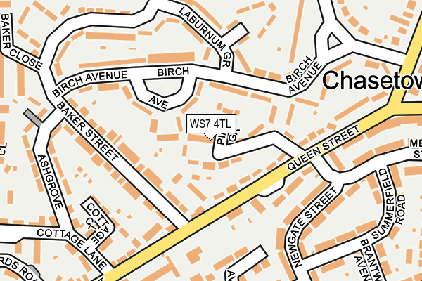 WS7 4TL map - OS OpenMap – Local (Ordnance Survey)