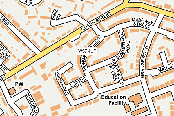 WS7 4UF map - OS OpenMap – Local (Ordnance Survey)