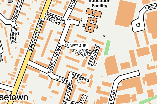 WS7 4UR map - OS OpenMap – Local (Ordnance Survey)