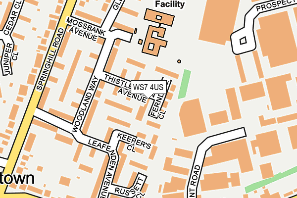 WS7 4US map - OS OpenMap – Local (Ordnance Survey)