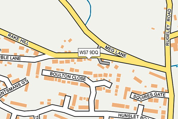 WS7 9DQ map - OS OpenMap – Local (Ordnance Survey)