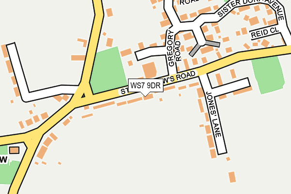 WS7 9DR map - OS OpenMap – Local (Ordnance Survey)