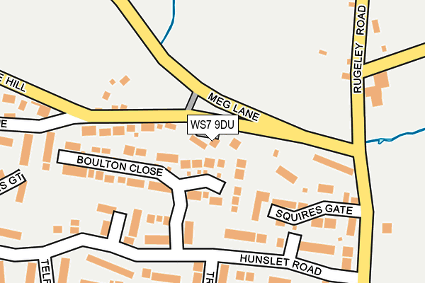 WS7 9DU map - OS OpenMap – Local (Ordnance Survey)
