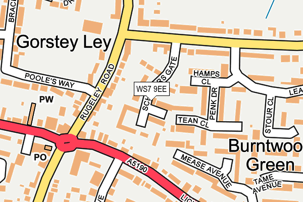 WS7 9EE map - OS OpenMap – Local (Ordnance Survey)