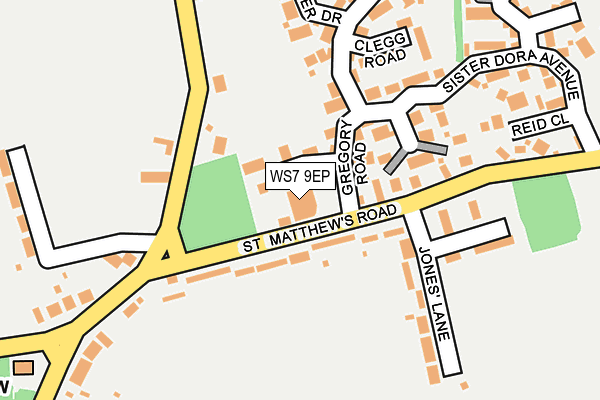 WS7 9EP map - OS OpenMap – Local (Ordnance Survey)