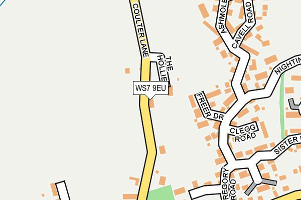 WS7 9EU map - OS OpenMap – Local (Ordnance Survey)