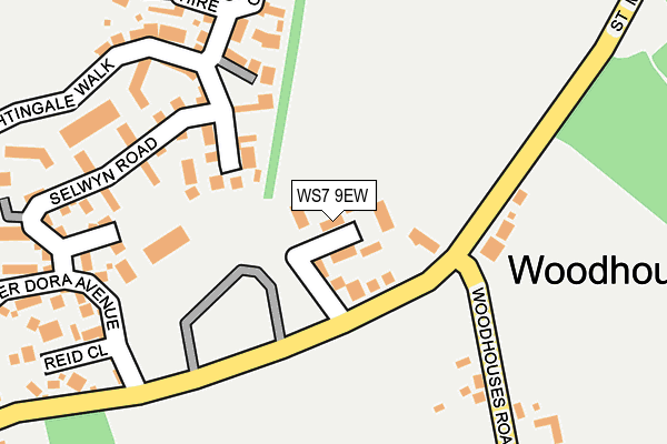 WS7 9EW map - OS OpenMap – Local (Ordnance Survey)