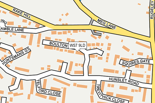 WS7 9LD map - OS OpenMap – Local (Ordnance Survey)