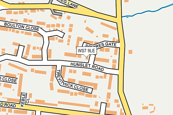 WS7 9LE map - OS OpenMap – Local (Ordnance Survey)