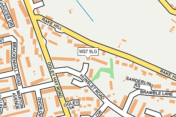 WS7 9LG map - OS OpenMap – Local (Ordnance Survey)