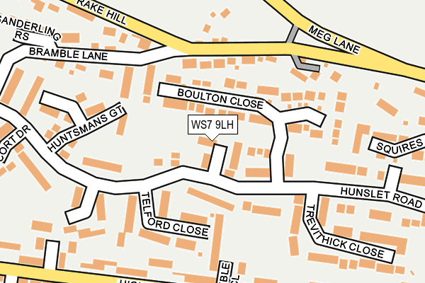 WS7 9LH map - OS OpenMap – Local (Ordnance Survey)