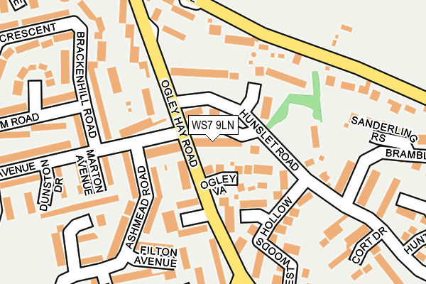 WS7 9LN map - OS OpenMap – Local (Ordnance Survey)