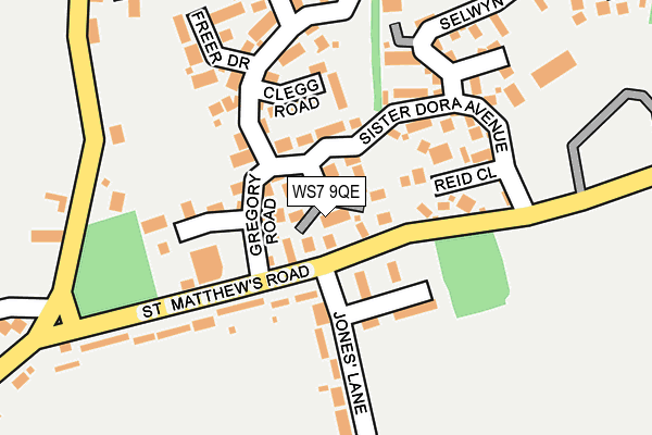 WS7 9QE map - OS OpenMap – Local (Ordnance Survey)