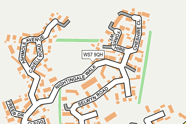 WS7 9QH map - OS OpenMap – Local (Ordnance Survey)