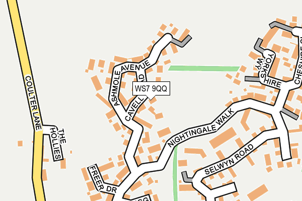 WS7 9QQ map - OS OpenMap – Local (Ordnance Survey)