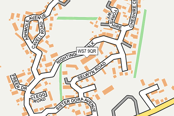 WS7 9QR map - OS OpenMap – Local (Ordnance Survey)