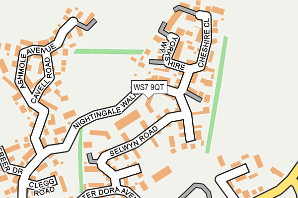 WS7 9QT map - OS OpenMap – Local (Ordnance Survey)