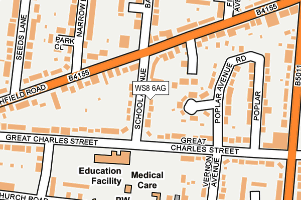 WS8 6AG map - OS OpenMap – Local (Ordnance Survey)