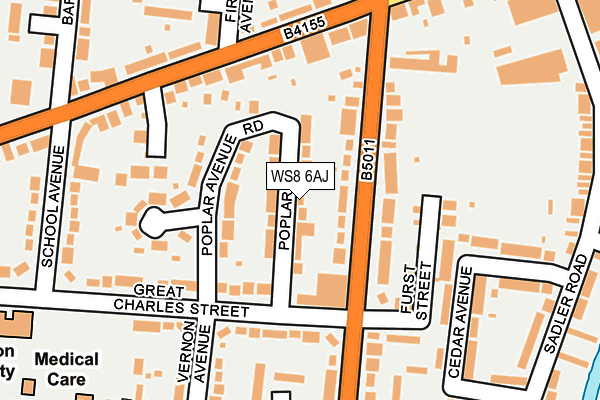 WS8 6AJ map - OS OpenMap – Local (Ordnance Survey)